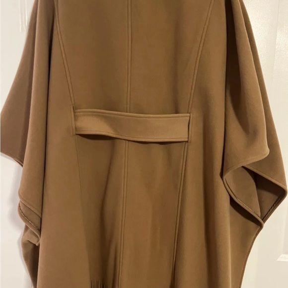 Express Fringe Belted Poncho Coat Butterscotch Camel Women Size M/L $248 - Picture 8 of 11